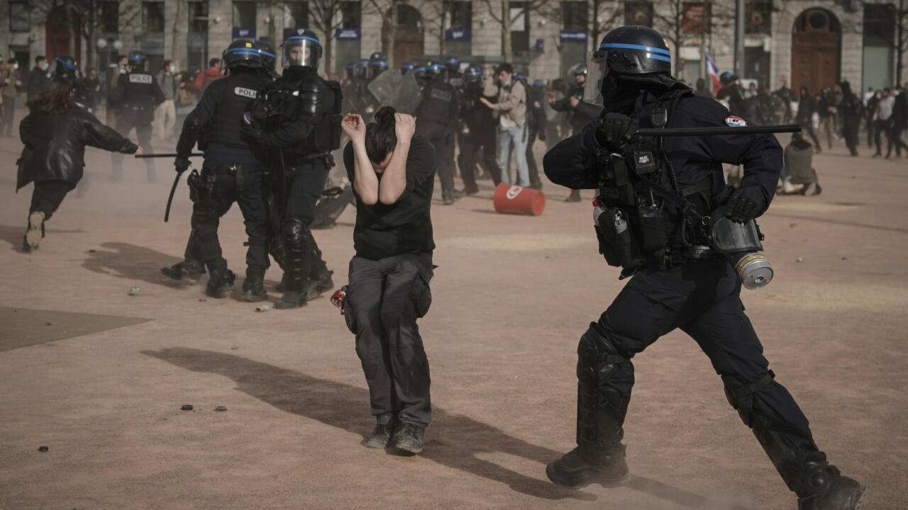 French pension reform sparks violent unrest and crisis of authority.