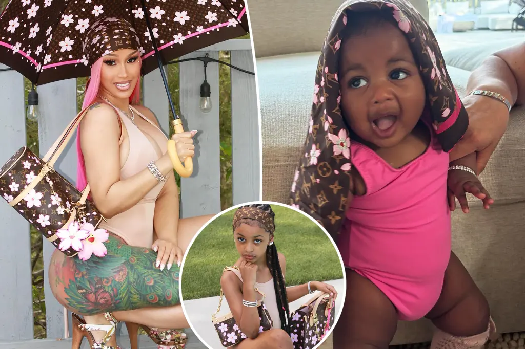 Cardi B Unveils First Photos of Daughter Blossom and Her Louis Vuitton Look