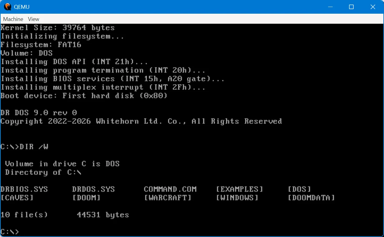 DR-DOS Returns as a Clean-Room 9.0 Beta