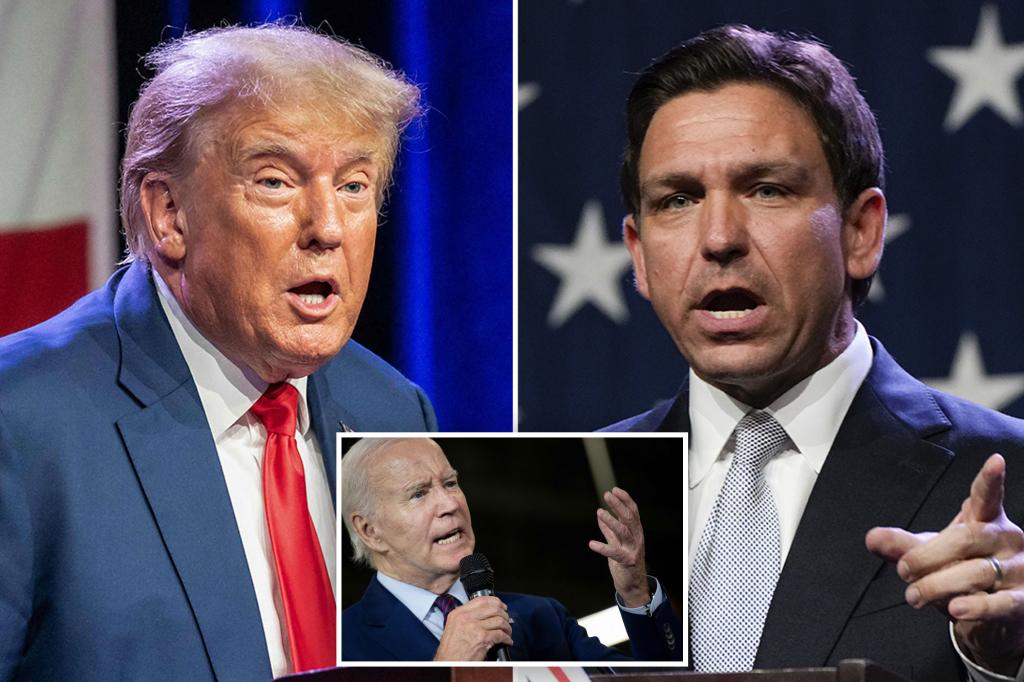 "DeSantis and Trump Unite in Iowa, Criticize Biden"