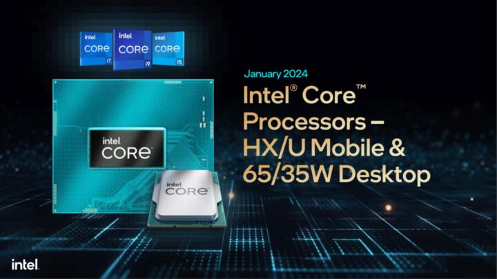 Featured image for "Intel Unveils 14th Gen Raptor Lake CPUs for Enhanced AI & HX Performance at CES 2024"