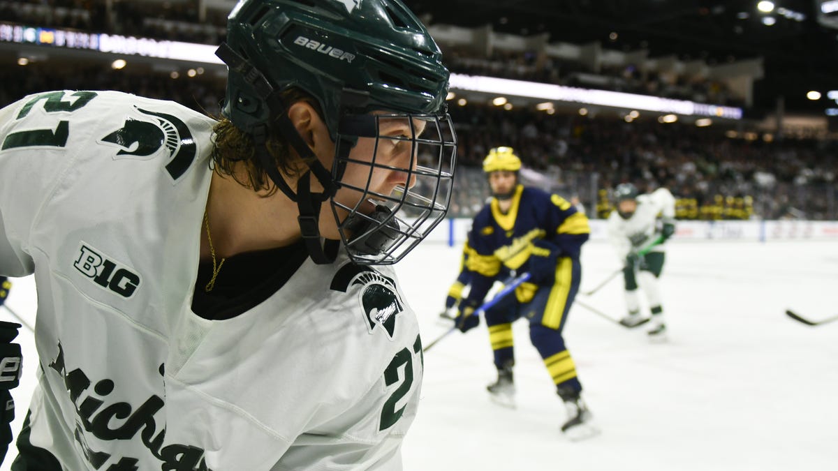 Featured image for "Michigan and MSU Battle for Frozen Four Berth in Historic Hockey Showdown"