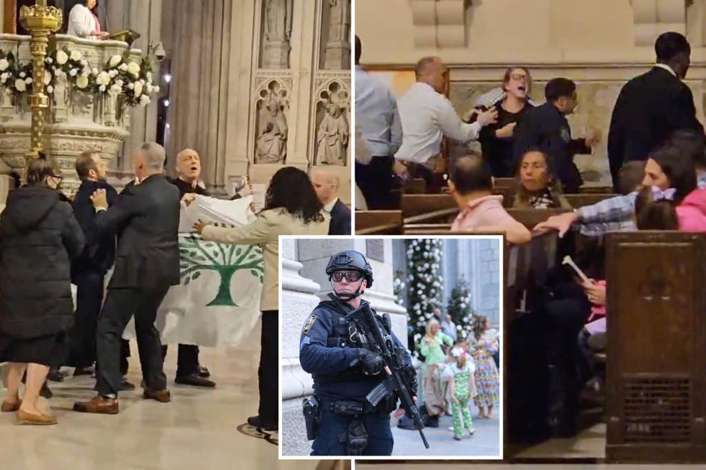 Pro-Palestine Protesters Disrupt Easter Mass at St. Patrick's Cathedral in NYC