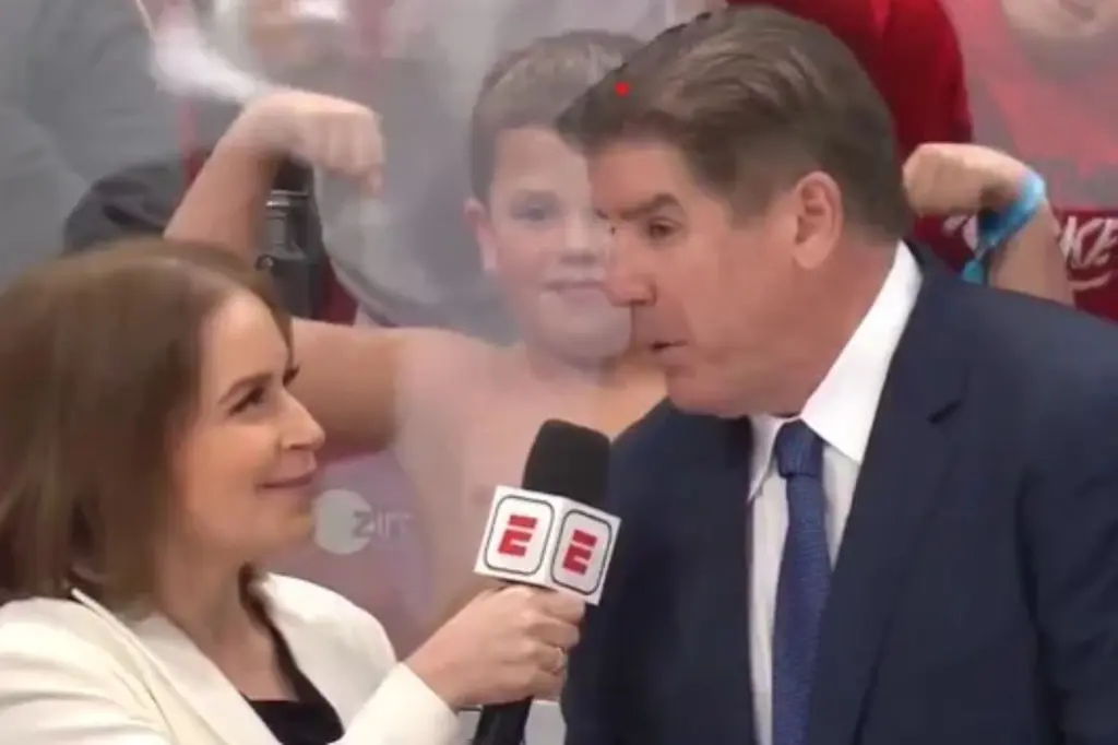 Featured image for Shirtless Kid Steals Spotlight in Laviolette's Game 6 Interview