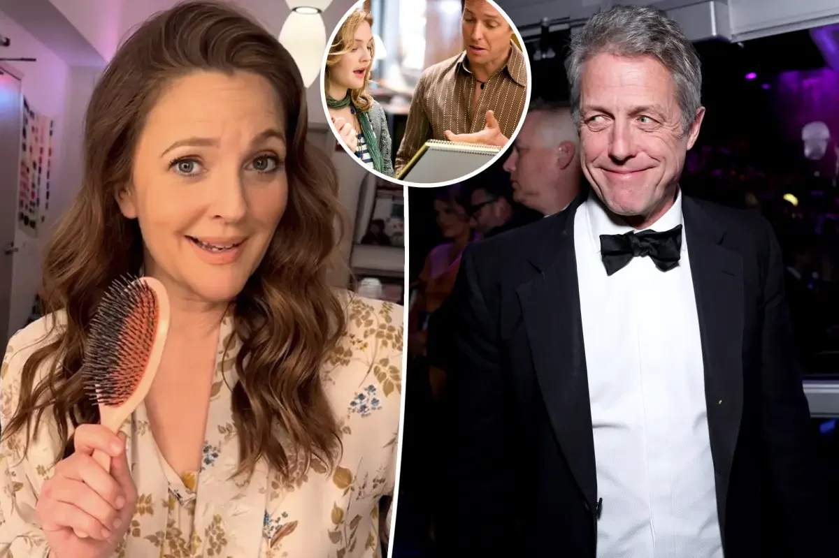Drew Barrymore shuts down Hugh Grant's singing insult.