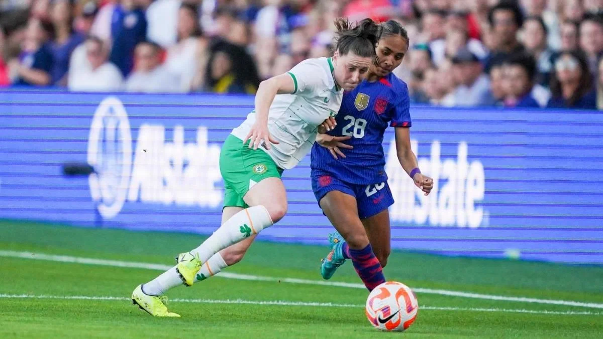 USWNT secures World Cup warmup victory against Ireland with Alana Cook's winning goal.