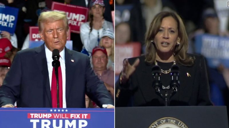 Featured image for Contrasting Campaign Styles: Harris vs. Trump on Final Day