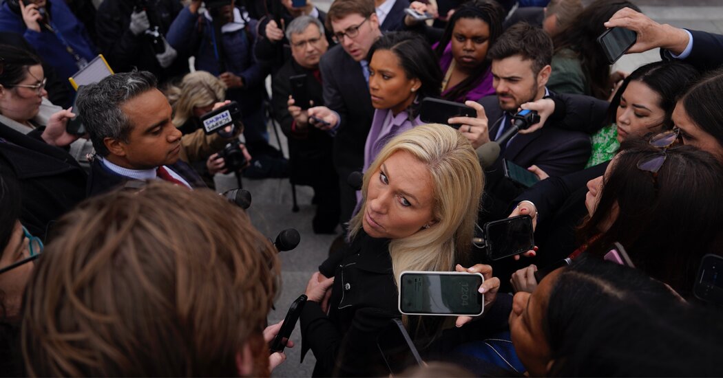 "Greene's Threat to Oust Johnson Sparks Outrage Over Spending Bill"