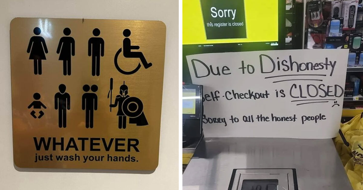 Featured image for "50 Hilarious Signs Shared in a Facebook Group"