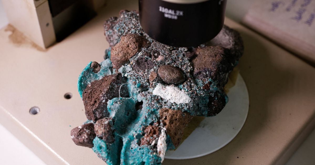 Plastic rocks discovered on remote Brazilian island.