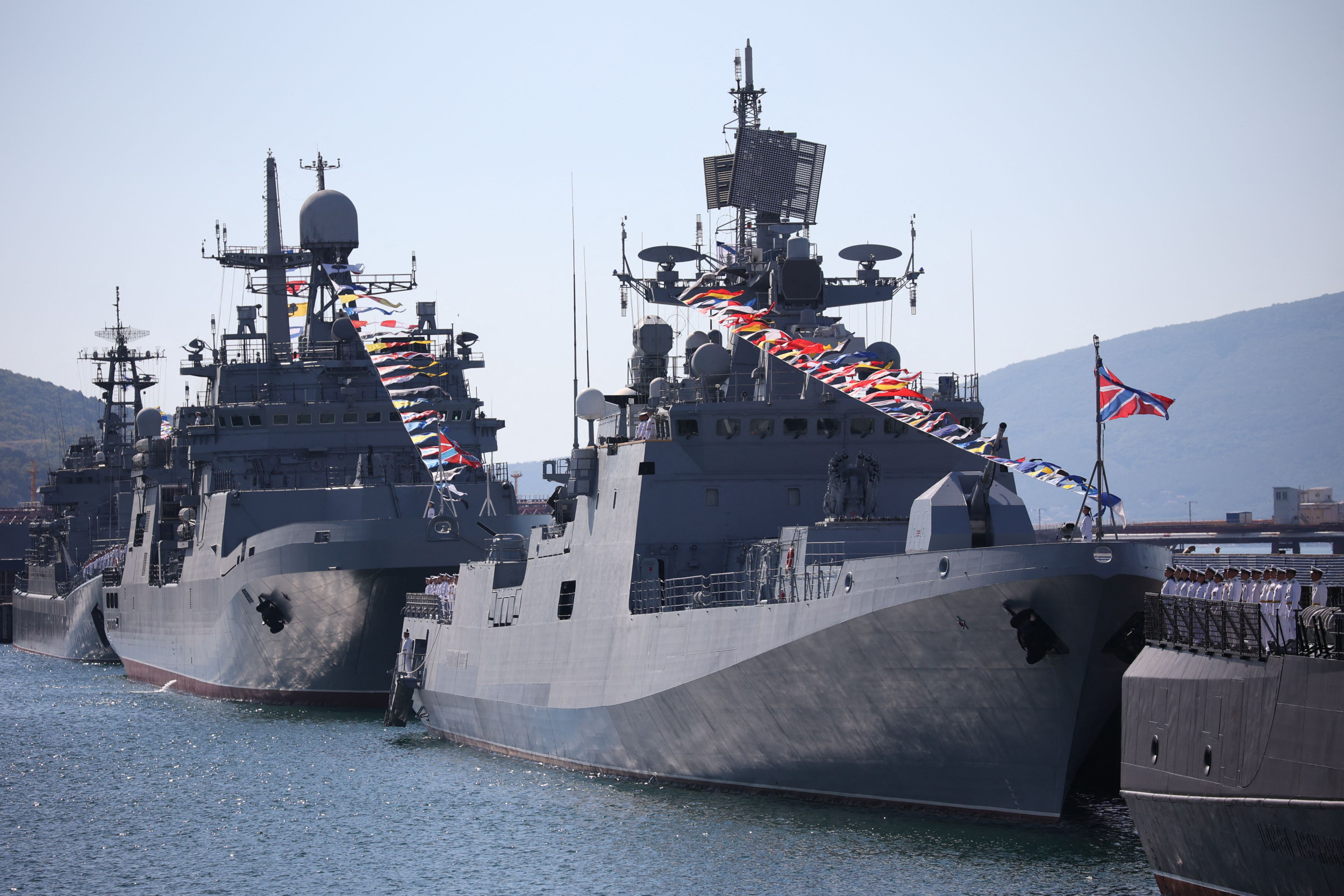 "Russian Black Sea Fleet Retreats from Crimea as Ukraine Prepares for More Cargo Ships"