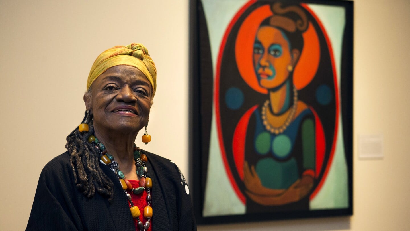 Featured image for "Pioneering Black Quilt Artist and Author Faith Ringgold Dies at 93"