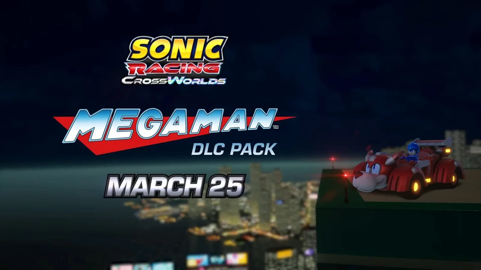 Sonic Racing: CrossWorlds Adds Mega Man Pack DLC on March 25