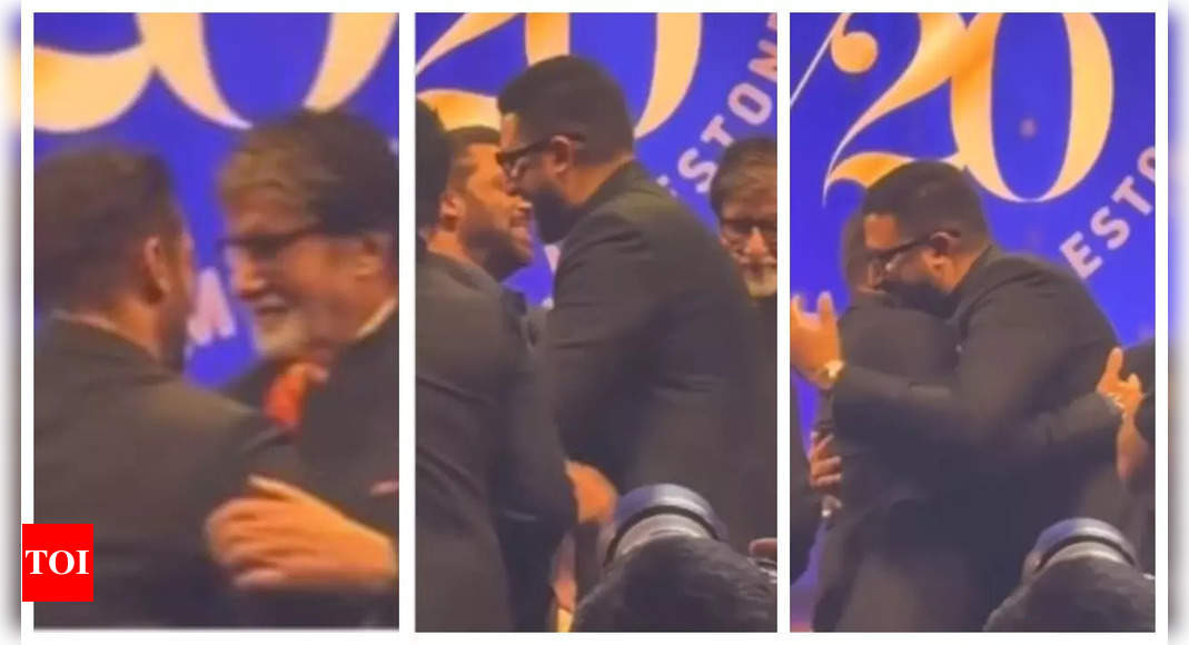 Featured image for Salman Khan's Heartwarming Hug with Amitabh and Abhishek Bachchan Steals the Show at Anand Pandit's Party