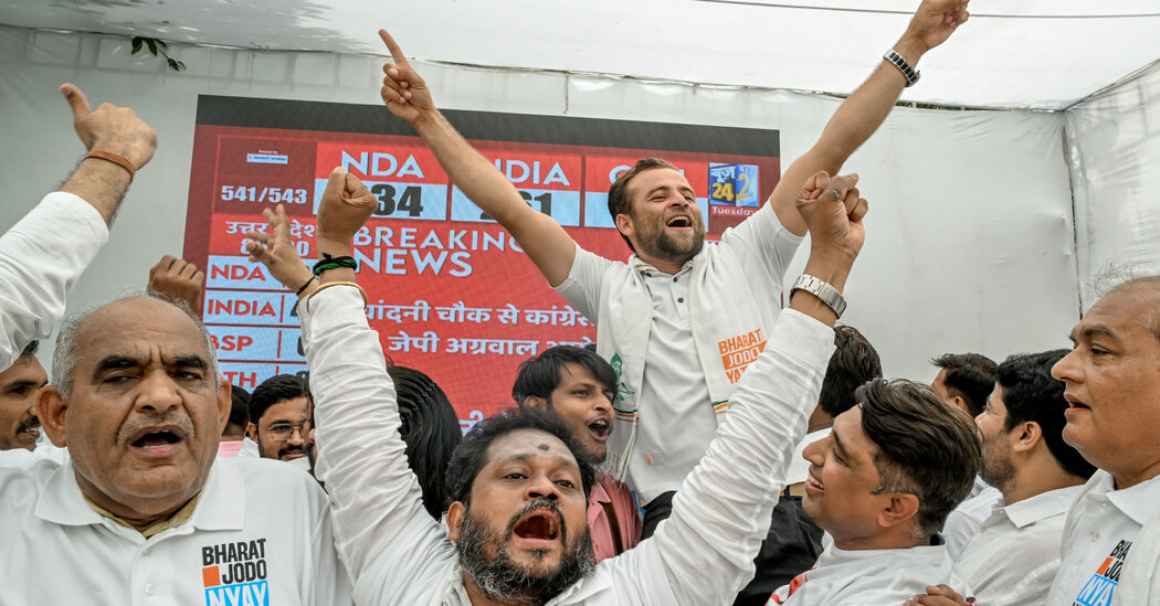 Modi Set for 3rd Term as BJP Leads in 2024 India Elections