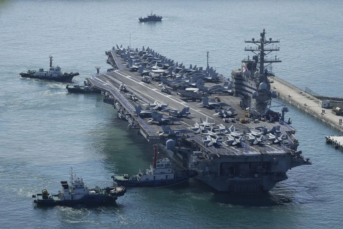 US aircraft carrier visits Vietnam in Southeast Asia power play.