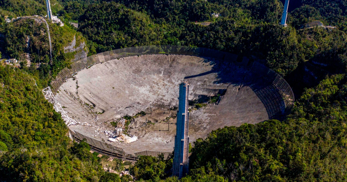 Featured image for Report Reveals Arecibo Telescope's Collapse Linked to Its Own Radar