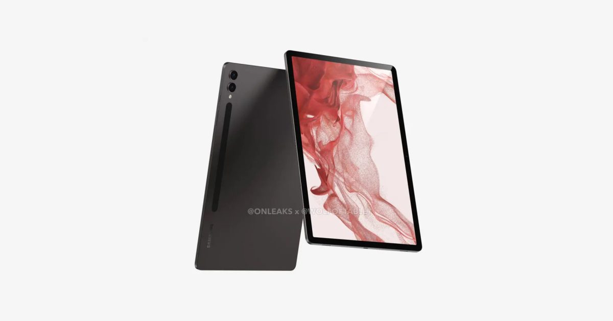 "New Renders Reveal Samsung Galaxy Tab S9+ Design and Features"