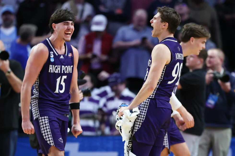 High Point shocks Wisconsin in NCAA tournament as Johnston nets first 2-pointer of the season
