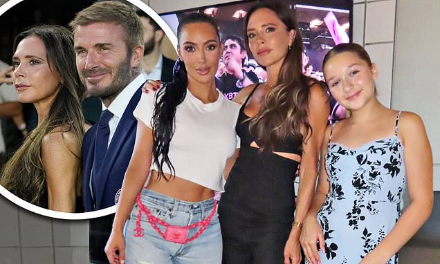 "Victoria Beckham's Daughter Harper Joins Kim Kardashian for Girls' Night at Lionel Messi's Inter Miami Stadium"
