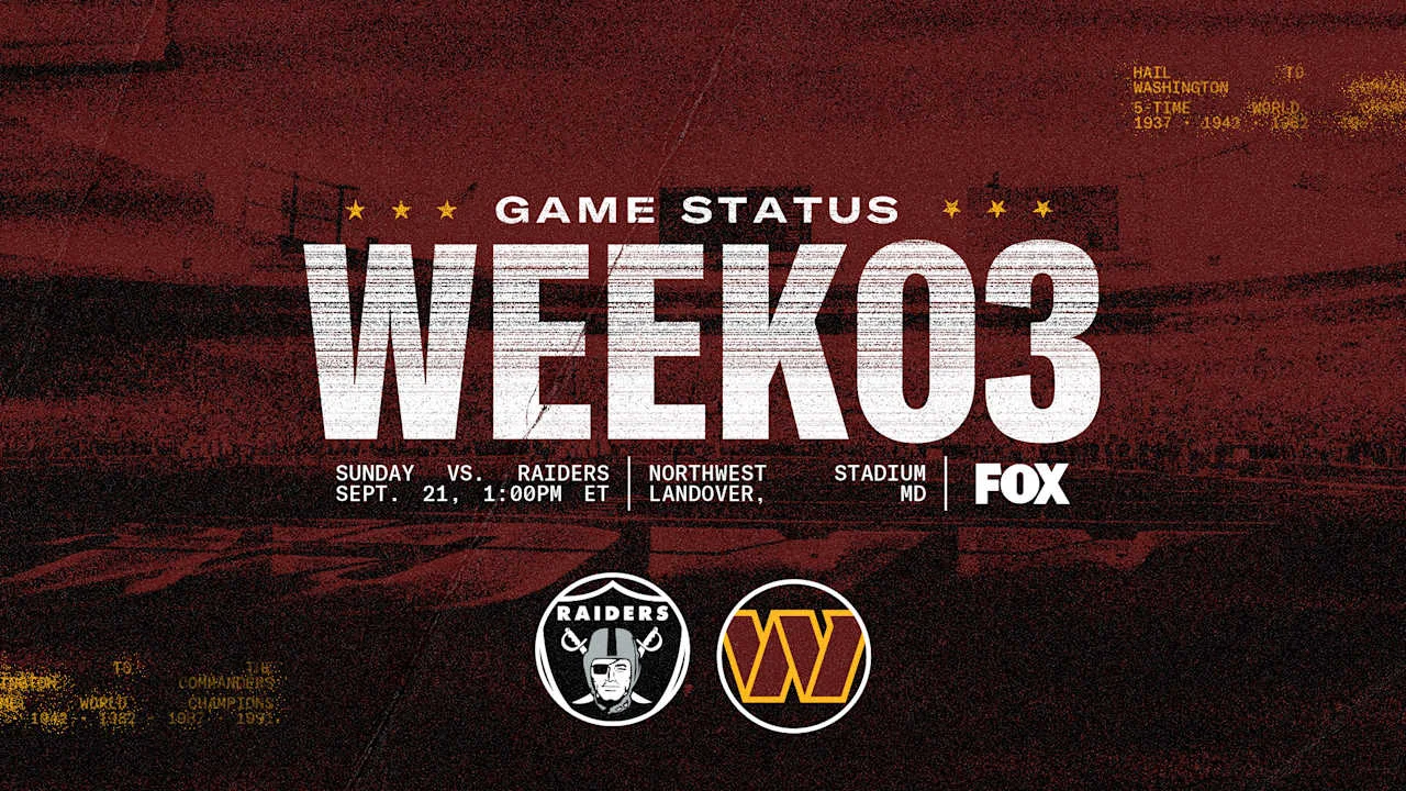 Jayden Daniels Out for Sunday's Game Against Raiders