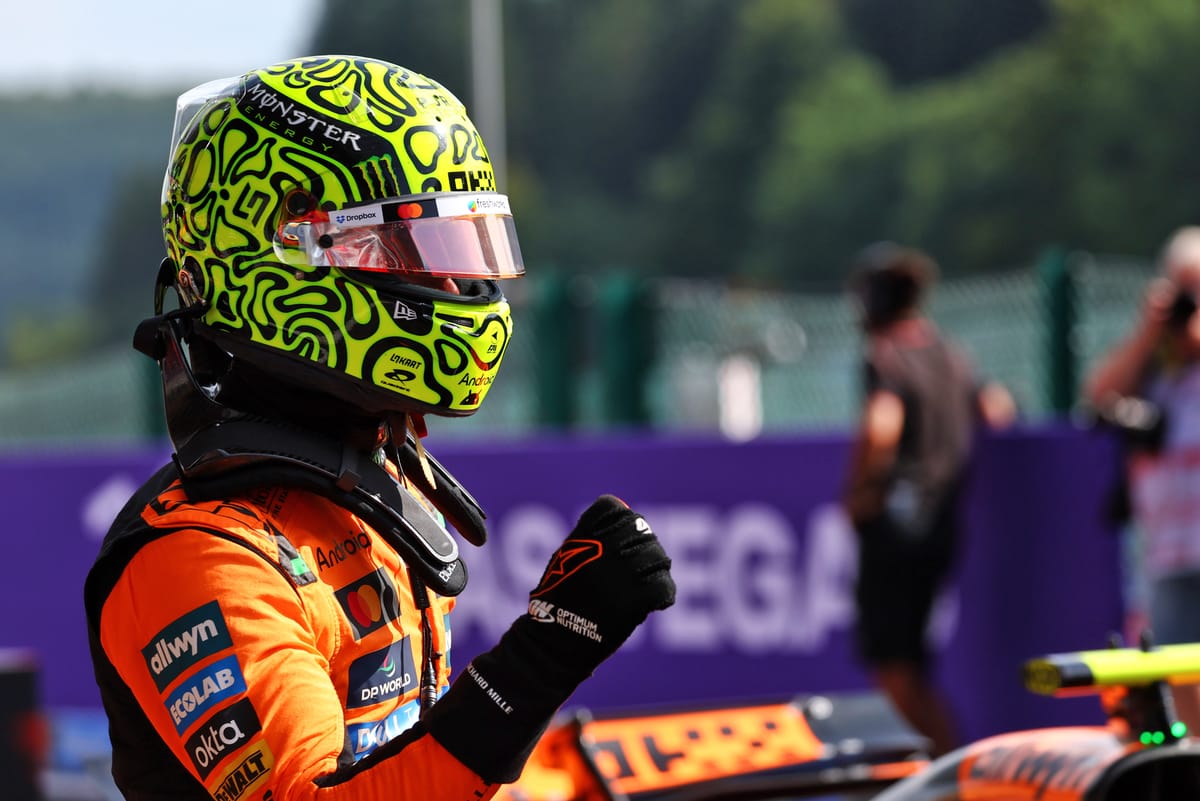 Featured image for Norris Secures Pole as McLaren Dominates Belgian GP Qualifying