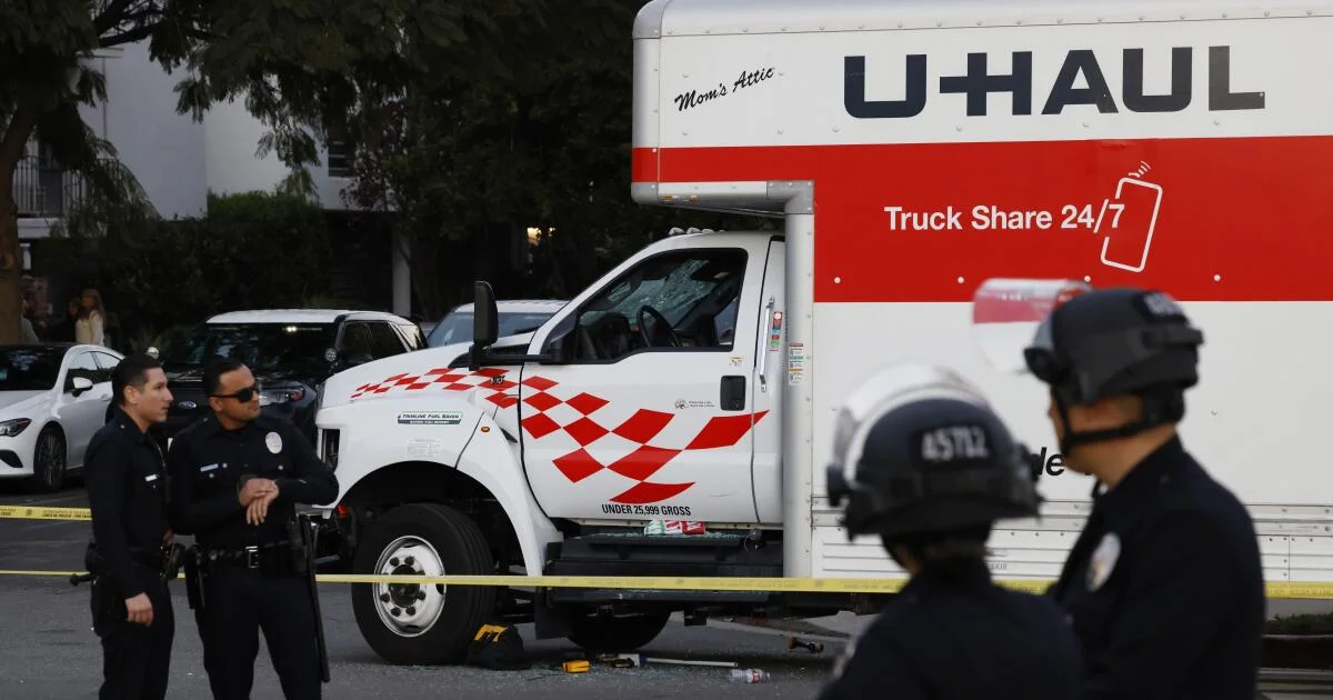 U-Haul plows into Westwood protest; driver detained after chaotic scene