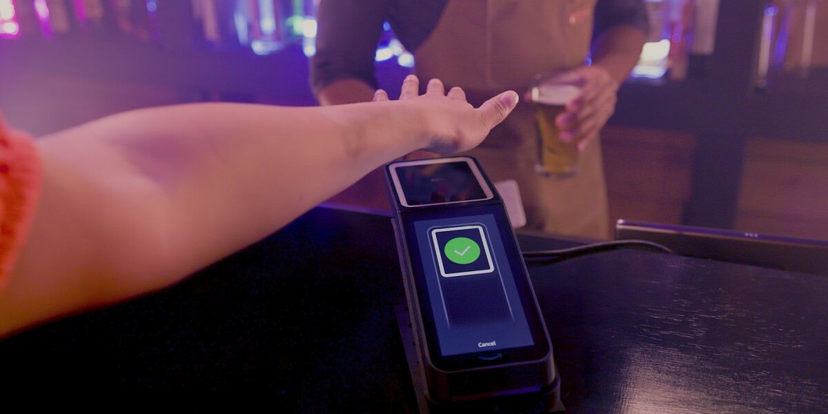 Featured image for Amazon One's palm-scanning tech now verifies age for alcohol purchases.