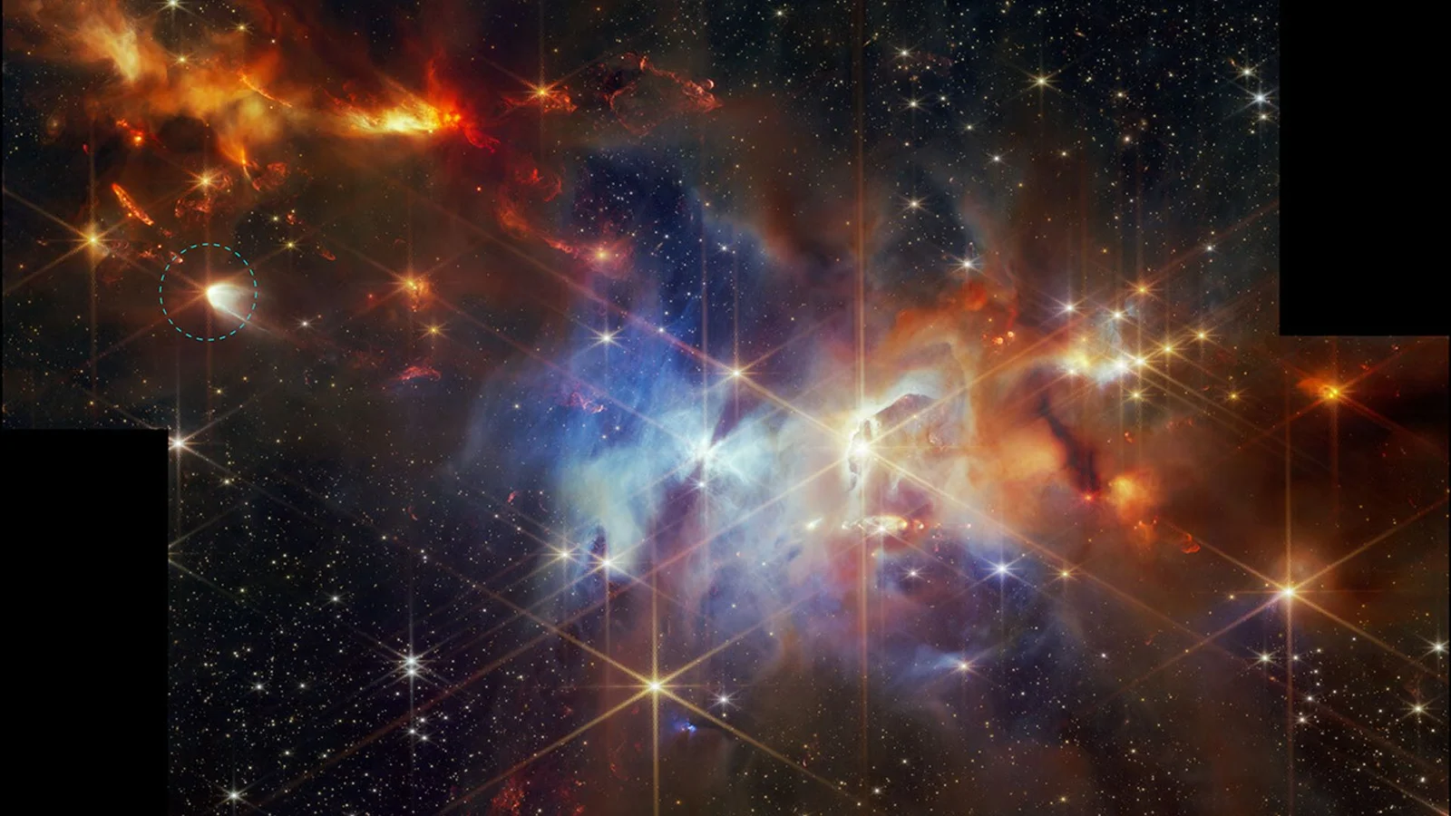 JWST traces crystal seeds from a newborn star to its outer disk