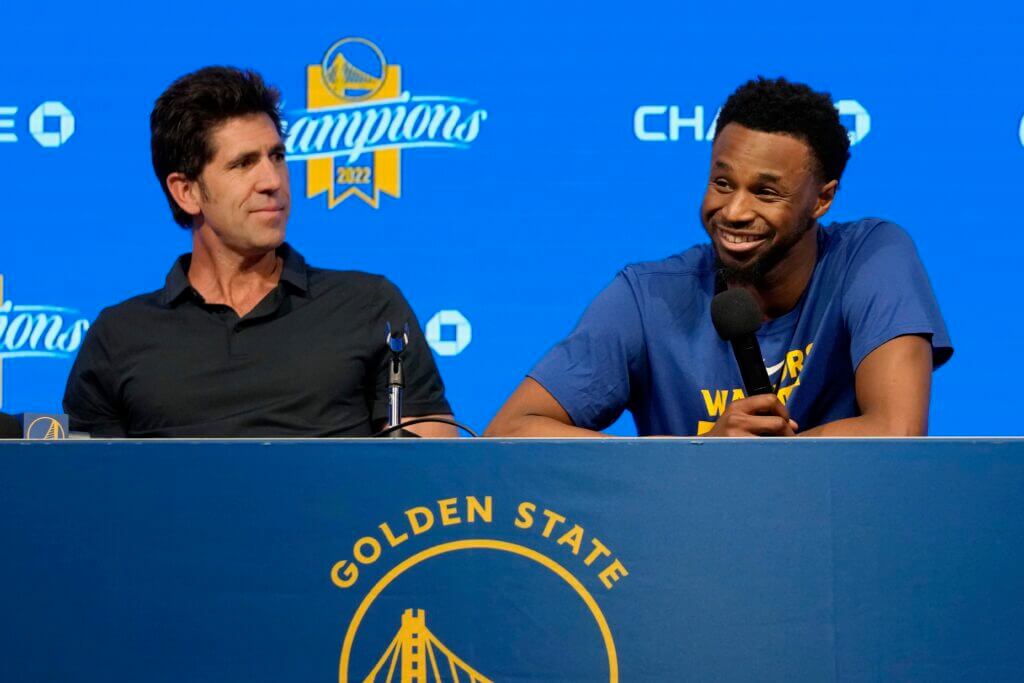 Featured image for Andrew Wiggins' Return Sparks Excitement Among Warriors Players and Staff.