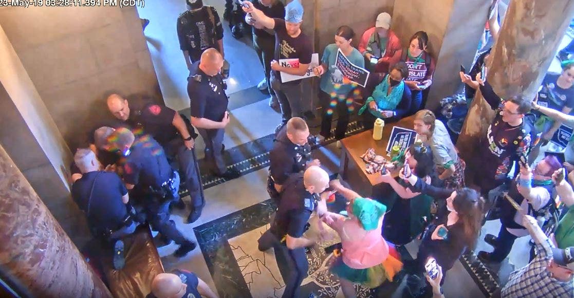 Arrests and Protests at Nebraska State Capitol Over Abortion and Trans Rights.