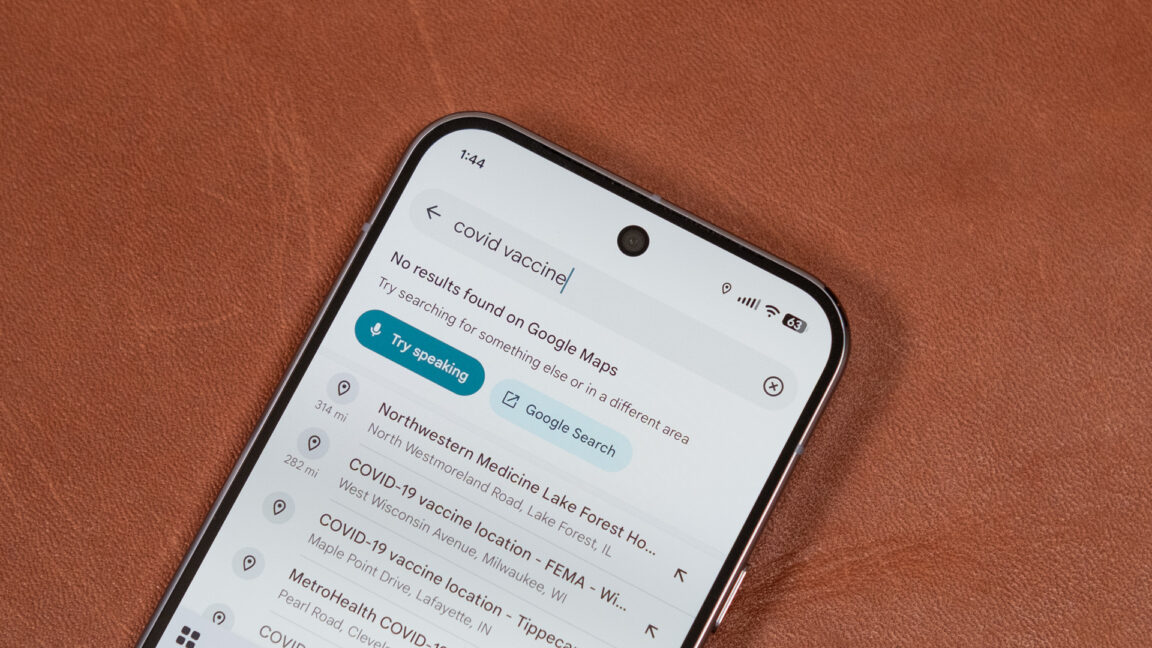 Featured image for COVID Vaccine Sites Disappear from Google Maps Amid Technical Glitch