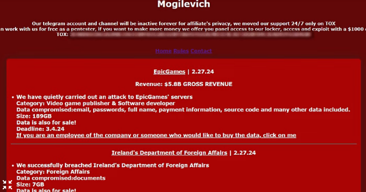 Featured image for "Ransomware Group Allegedly Hits Epic Games in 189GB Hack"