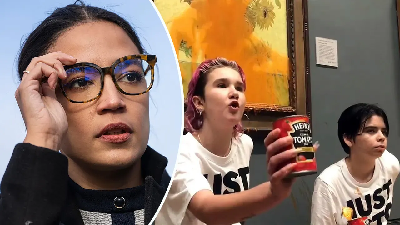 Featured image for AOC's PAC funds climate protest groups.