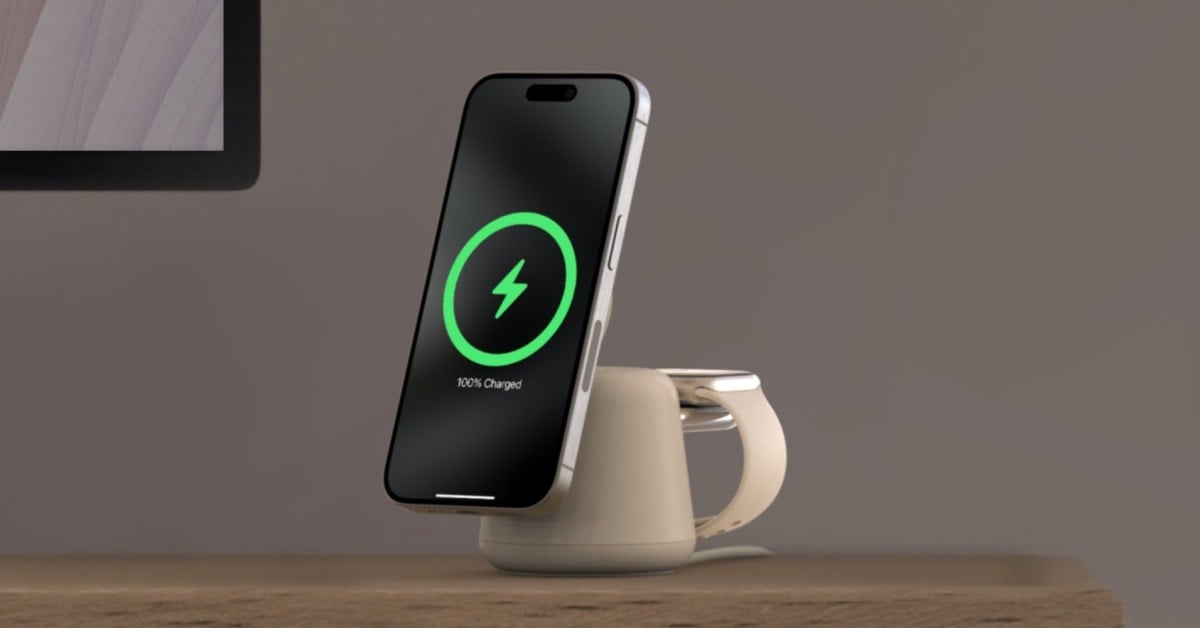 Featured image for Belkin Introduces Sleek 2-in-1 MagSafe Stand with Apple Watch Fast Charging