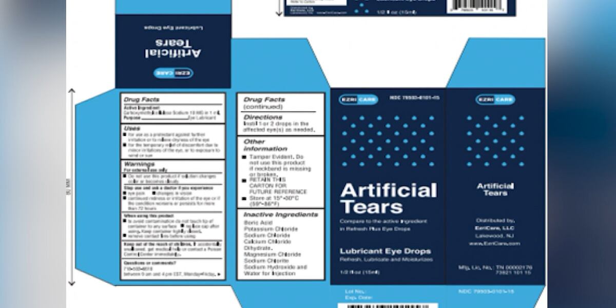 Recalled Eye Drops Linked to Vision Loss and Eye Removal Outbreak.