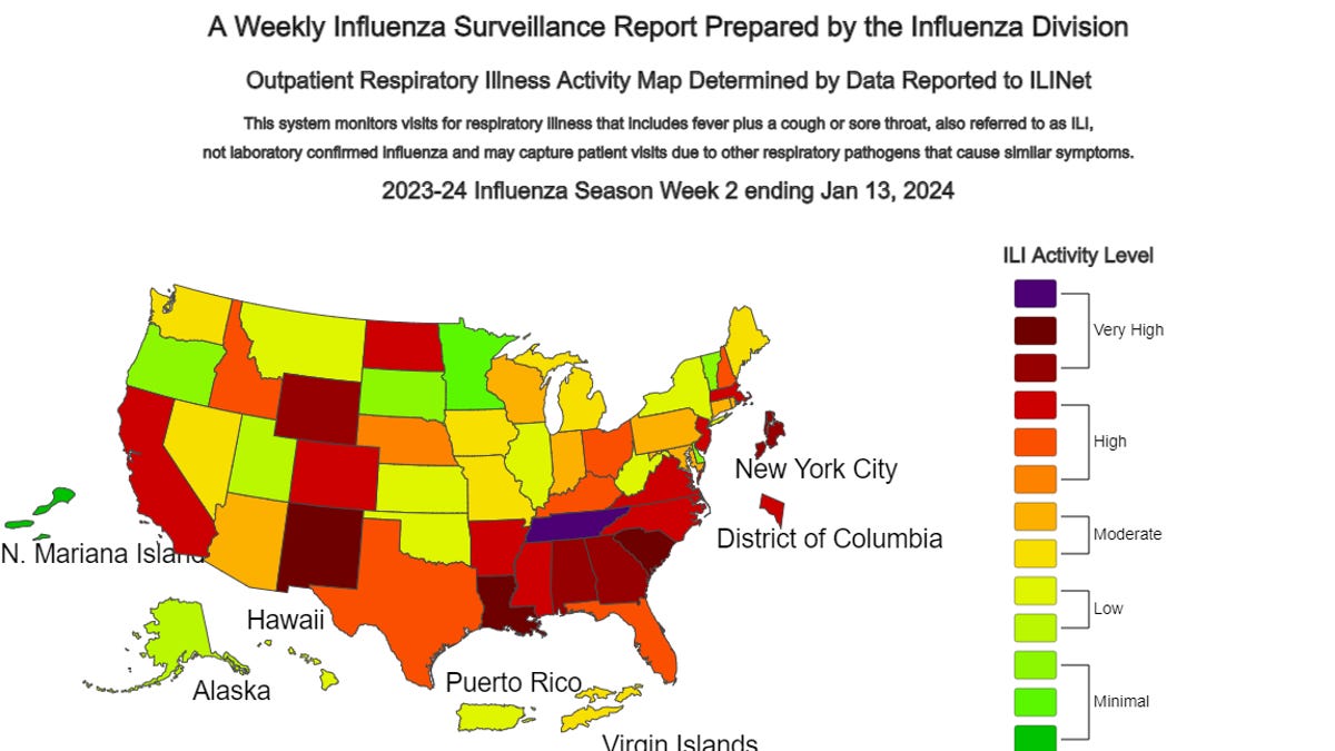 "Tennessee Tops Nation in Influenza-Like Illness Rates"
