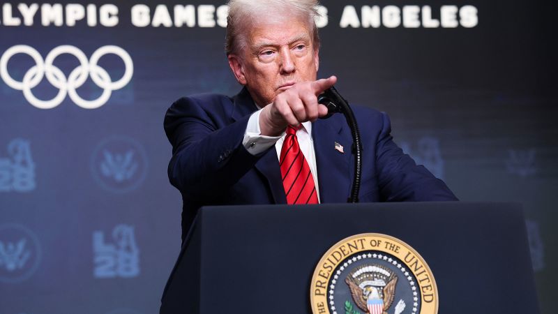 Featured image for Trump Advocates for Testing to Exclude Transgender Athletes from 2028 Olympics