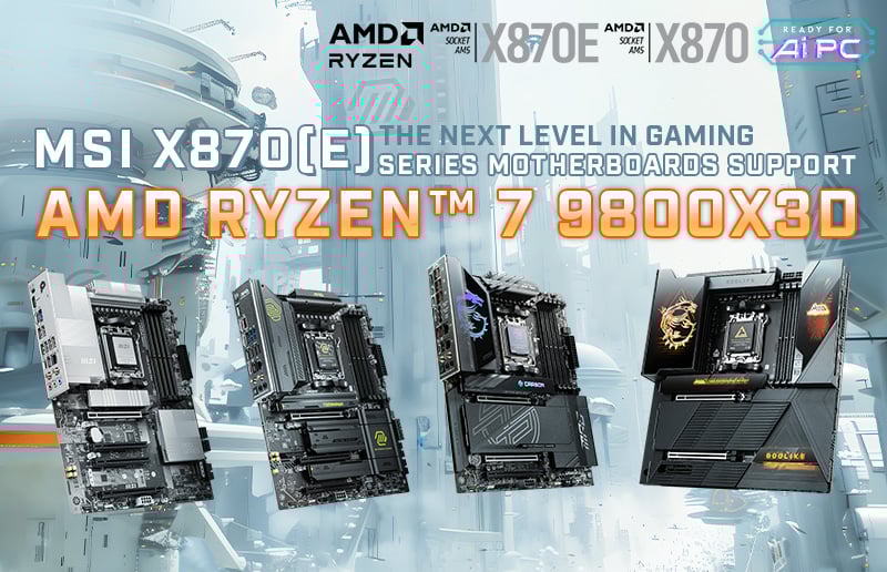 Featured image for AMD Ryzen 7 9800X3D Launches November 7th with Full MSI Support and $479 Price Tag