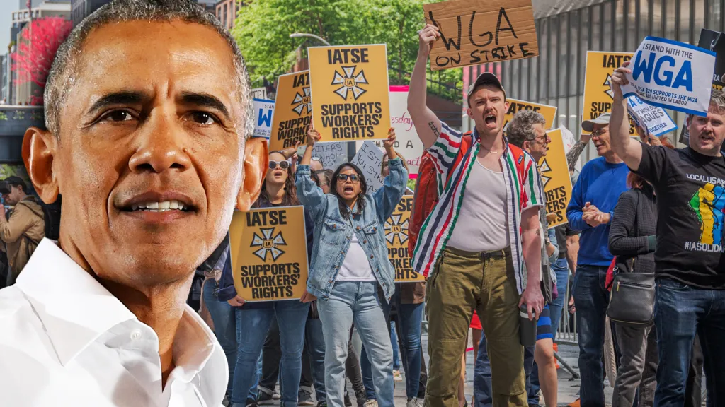 Featured image for Barack Obama Stands with Striking Writers in New Netflix Series