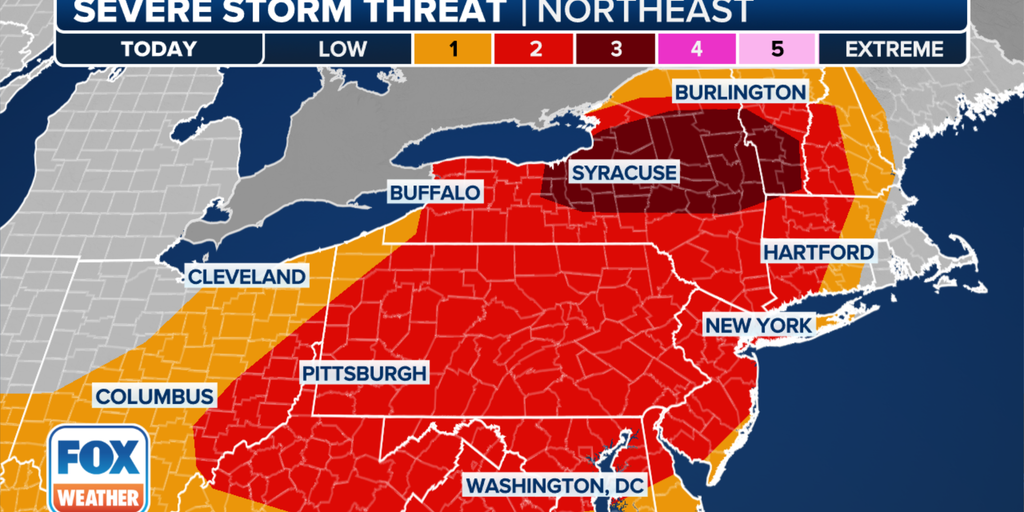 Featured image for Severe Weather Targets Northeast with Damaging Winds Midweek