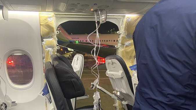 Featured image for "Alaska Airlines Boeing 737 Max Suffers Mid-Air Fuselage Blowout, Forces Emergency Landing"