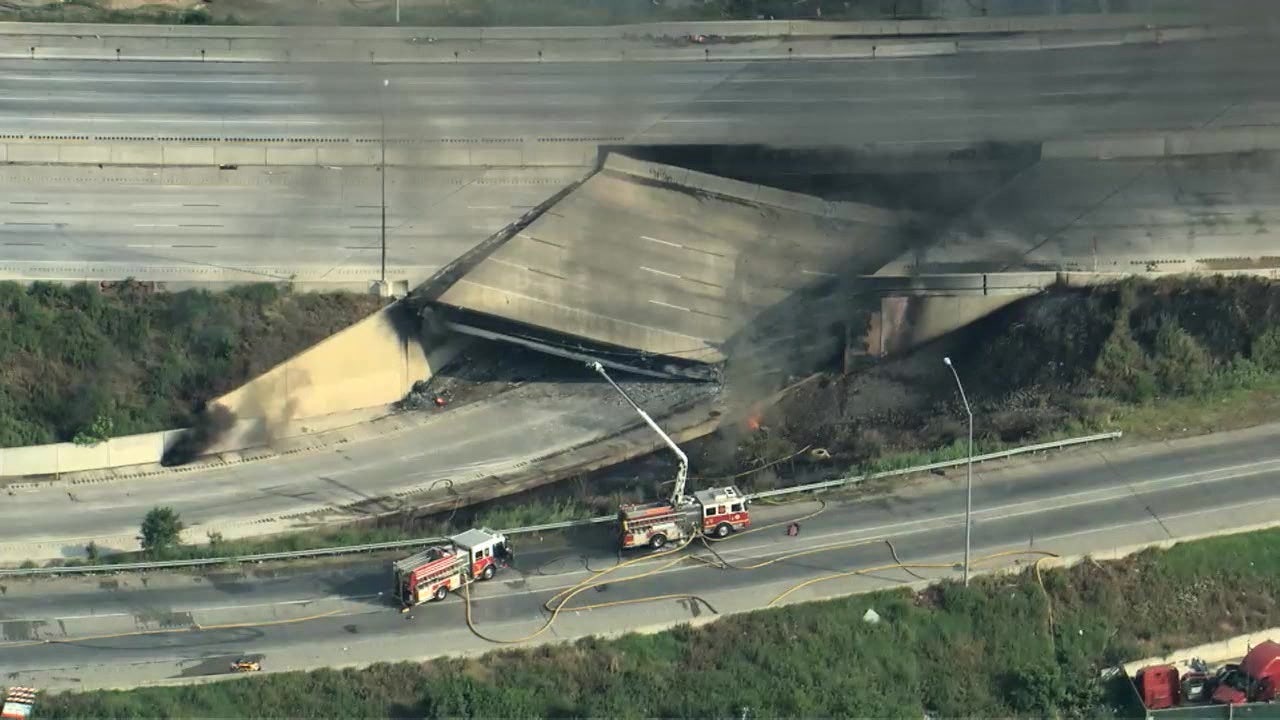Massive Fire Causes I-95 Collapse and Road Closure in Philadelphia