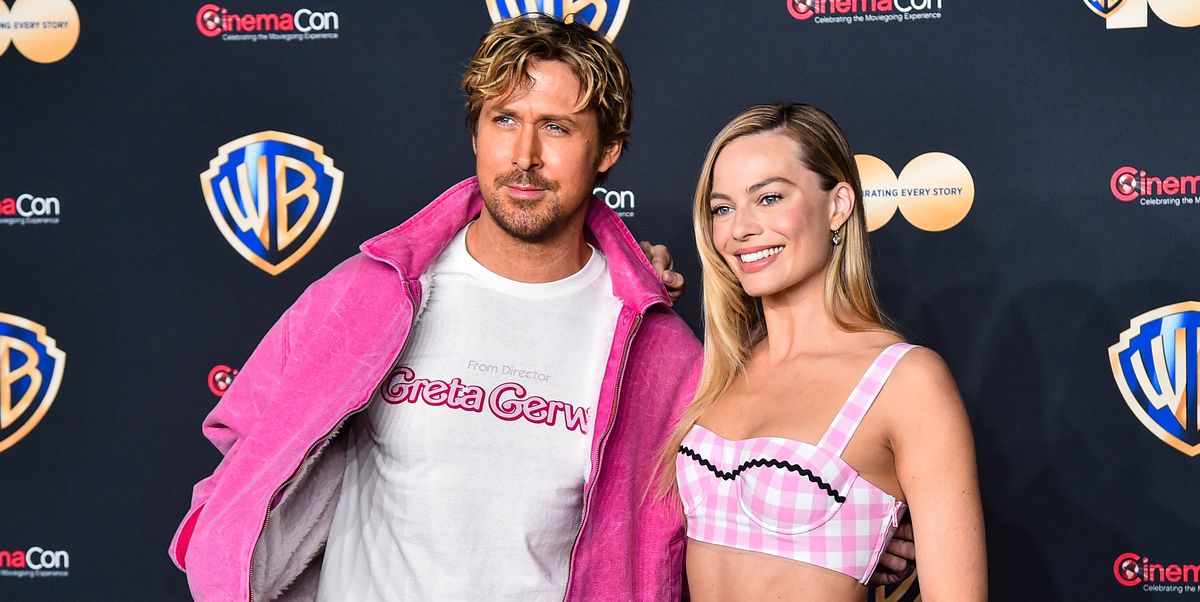 Margot Robbie and Ryan Gosling Embody Barbie and Ken in Coordinated Pink Looks at CinemaCon
