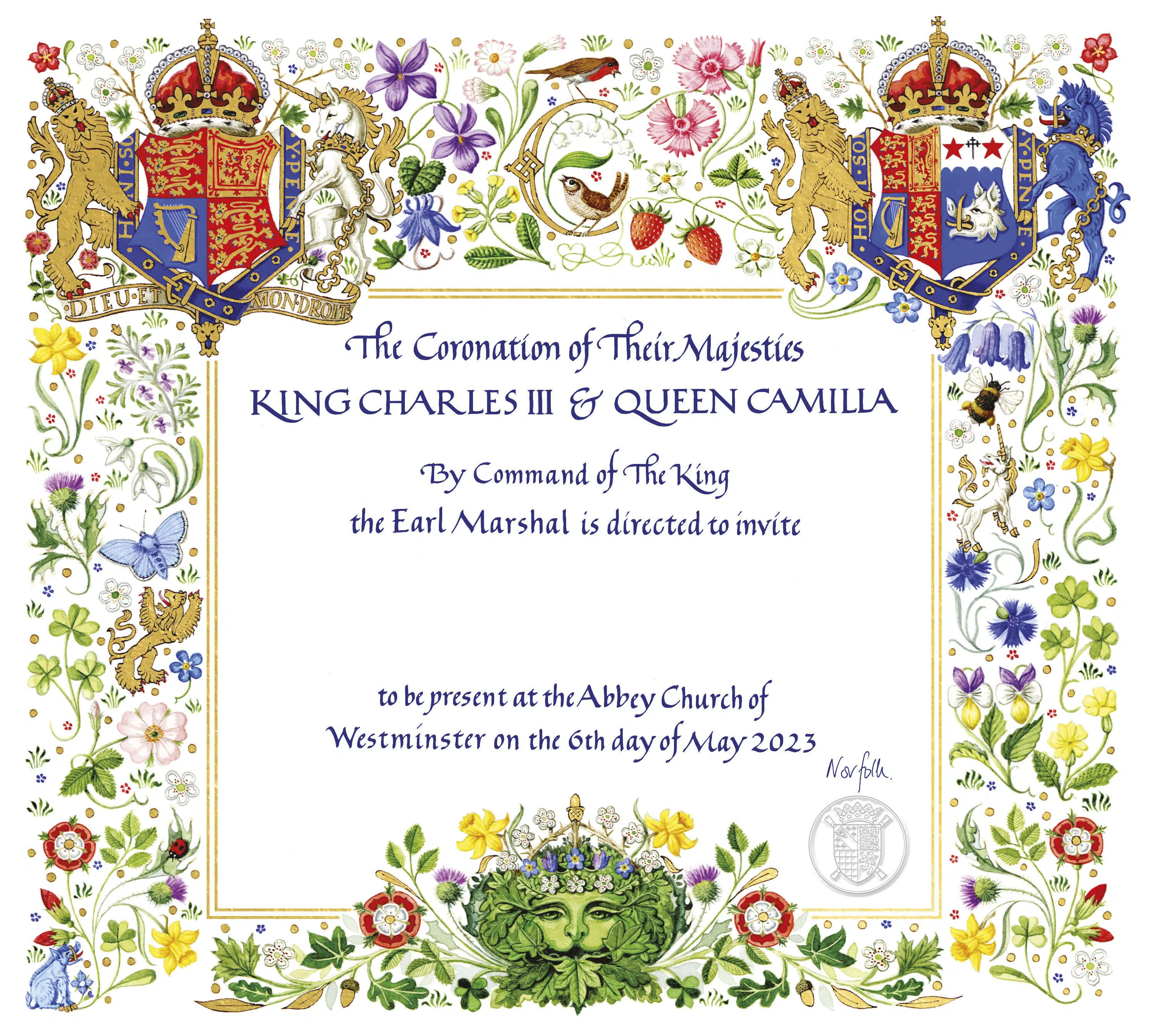 "Queen Camilla featured in new portrait for King Charles' coronation invitation"