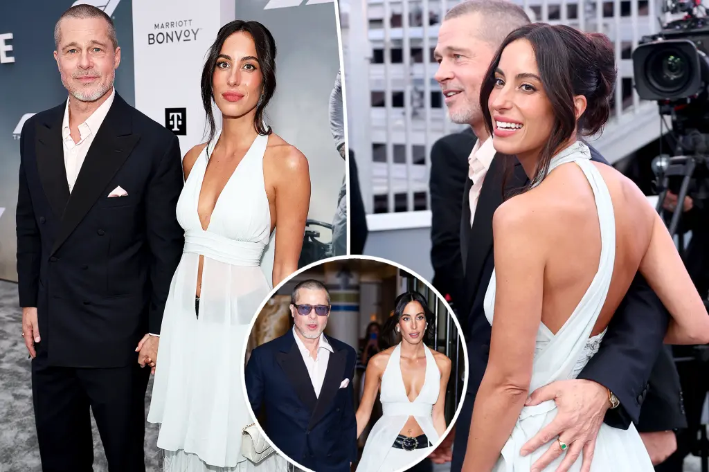 Featured image for Brad Pitt and Ines de Ramon Make Rare Public Appearance at F1 NYC Premiere