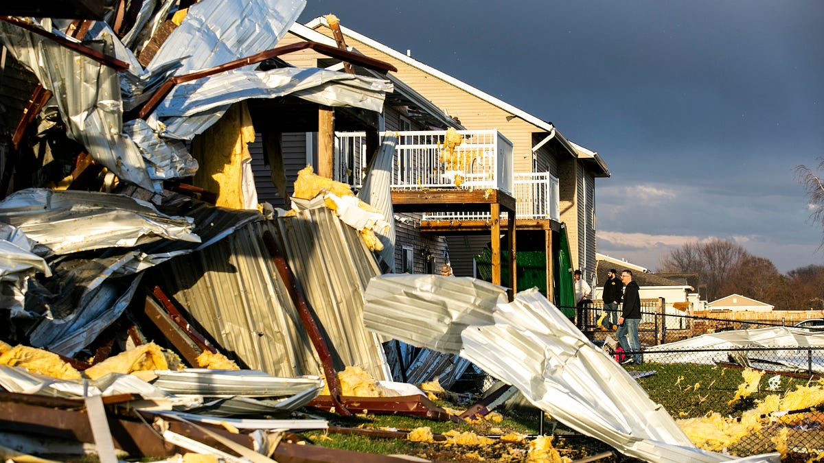 Iowa hit by multiple tornadoes causing extensive damage and injuries.
