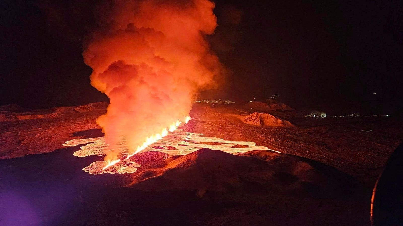 Iceland Volcano Erupts Repeatedly, Causing Infrastructure Damage