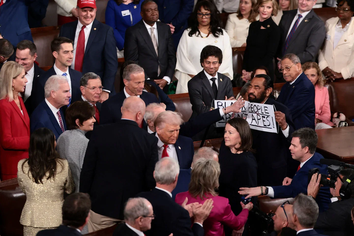 Al Green ejected from State of the Union for protest sign about Black people