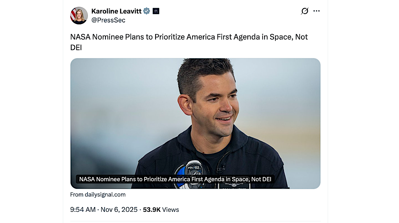 Featured image for White House Criticizes NASA's DEI Initiatives